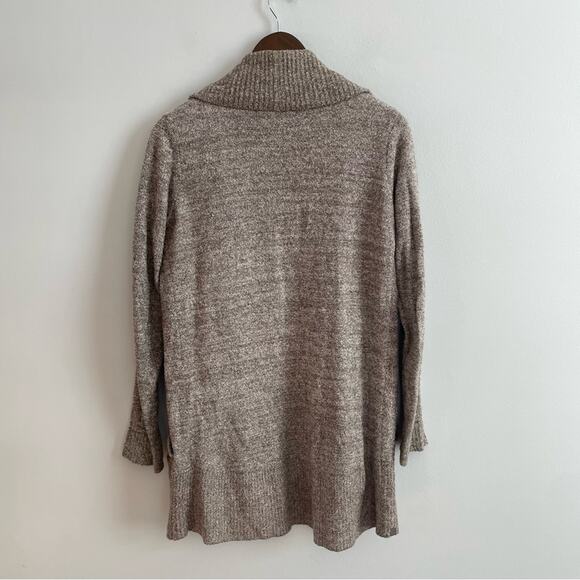 Barefoot Dreams | Womens Open Front CozyChic Lite Circle Cardigan Sand Tan Beige - Picture 5 of 9